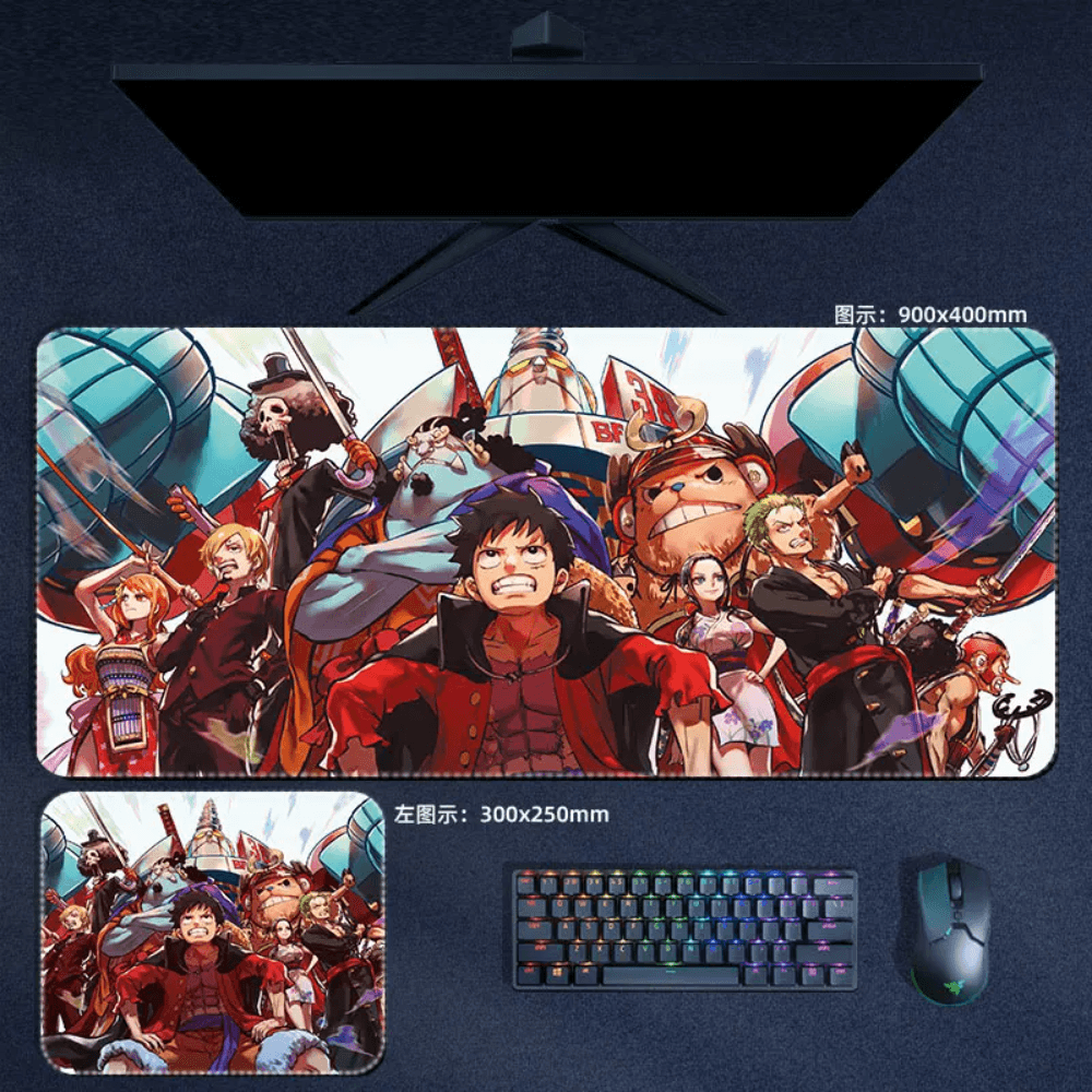 One Piece Mouse Pad Straw Hat Crew Large Anime Mouse Pad Desk Mat