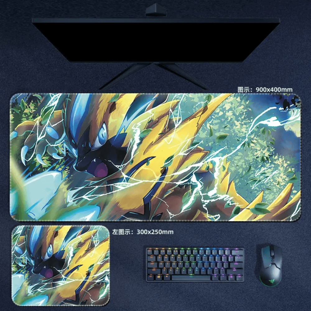 Pokemon Mouse Pad Large Anime Zeraora Mouse Pad Desk Mat