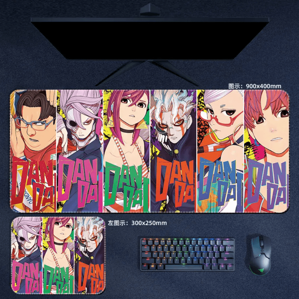 Dandadan Main Characters Mouse Pad - Large Anime Mouse Pad Accessory