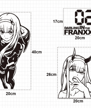 Darling In The Franxx 02 Anime Sticker Decals For PC Case