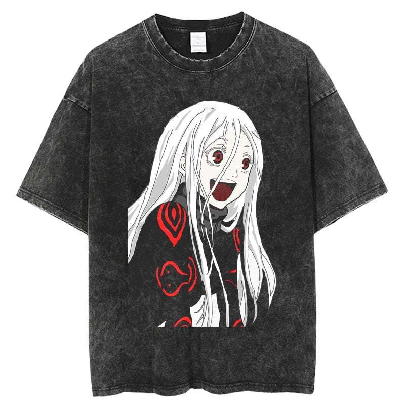 Deadman Wonderland Shirt Shiro Oversized Anime T-shirt Graphic