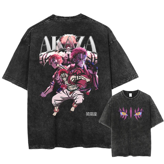 Demon Slayer Akaza Shirt Oversized Style Anime Shirt