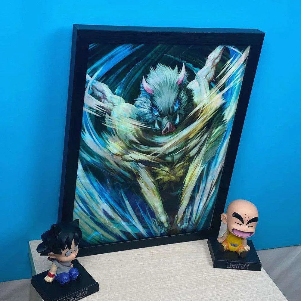 Demon Slayer Anime 3D Lenticular Print Anime Poster Tanjiro, Inosuke, Zenitsu