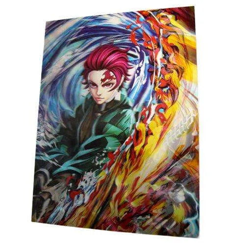 Demon Slayer Anime 3D Lenticular Print Anime Poster Tanjiro, Inosuke, Zenitsu