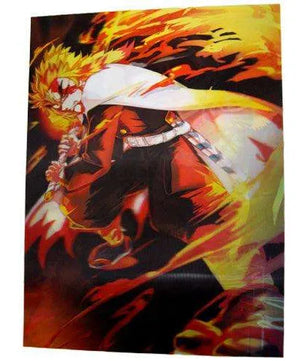 Demon Slayer Anime Rengoku and Akaza 3D Anime Poster Wall Art