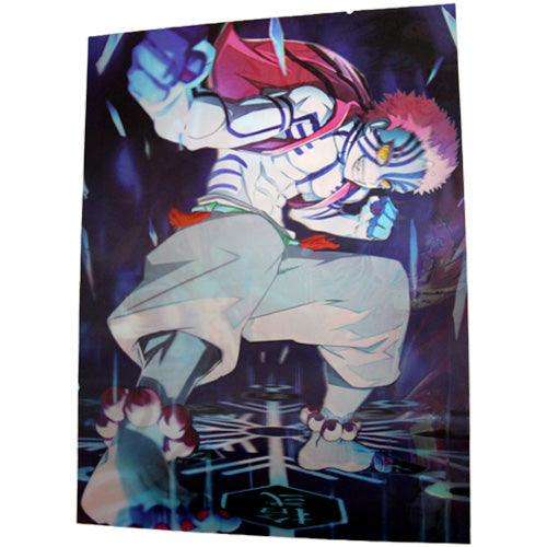Demon Slayer Anime Rengoku and Akaza 3D Anime Poster Wall Art
