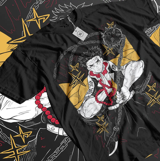 Demon Slayer Gyomei Himejima T-Shirt Cotton Anime Shirt