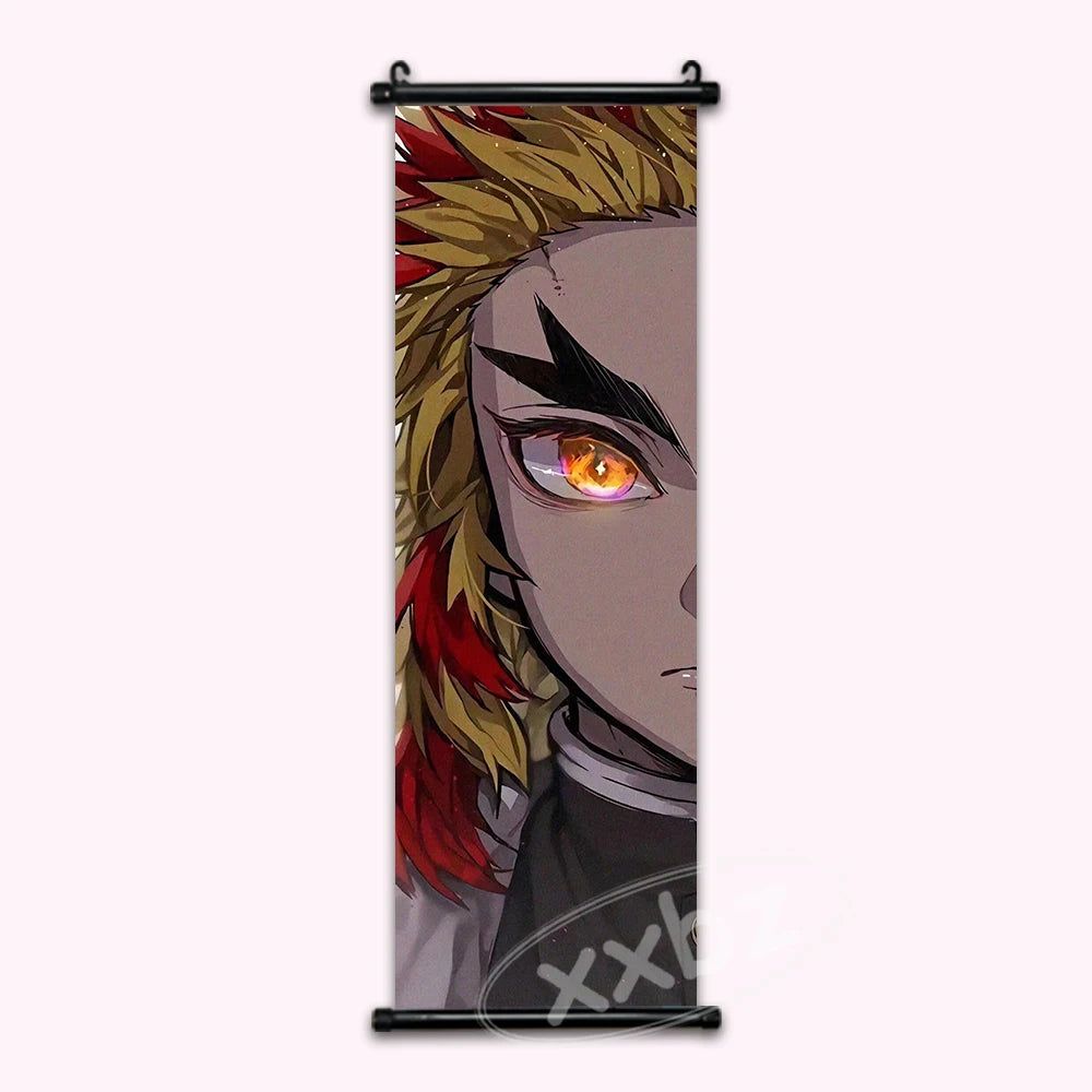 Demon Slayer Hashira Kyojuro Rengoku Anime Poster Canvas Scroll