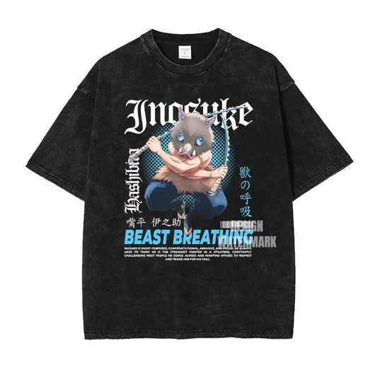 Demon Slayer Inosuke Beast Breathing Shirt Oversized Style Anime Shirt