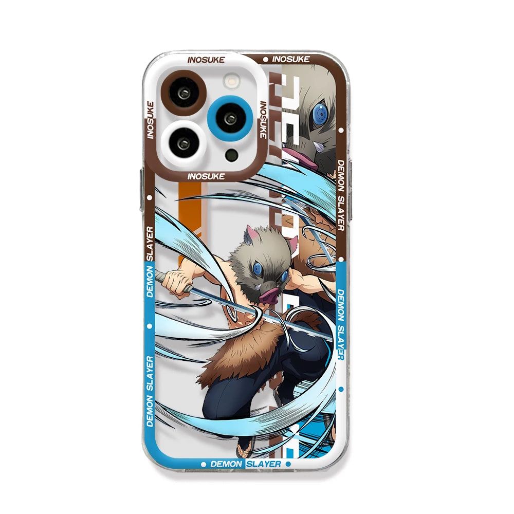 Demon Slayer Inosuke Phone Case For Iphone 11-15 Pro Max