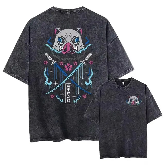 Demon Slayer Inosuke Shirt Oversized Style Anime Shirt