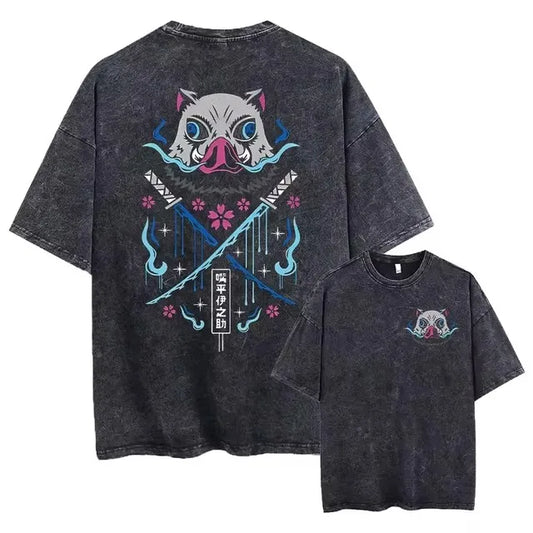 Demon Slayer Inosuke Shirt Oversized Style Anime Shirt