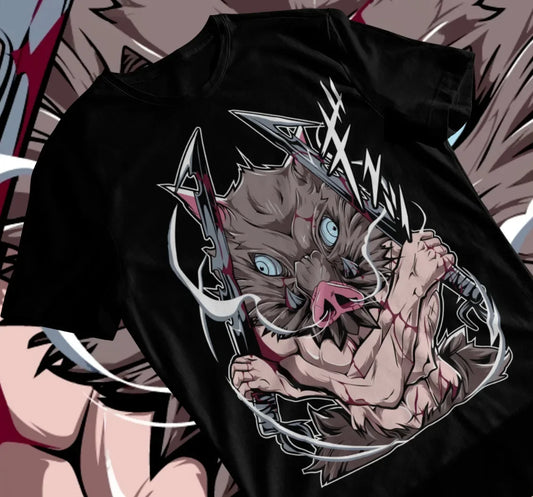 Demon Slayer Inosuke T-Shirt Cotton Anime Shirt