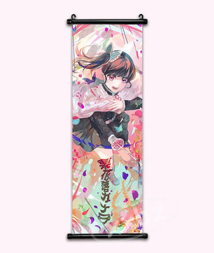 Demon Slayer Kanao Anime Poster Paint Style Scroll