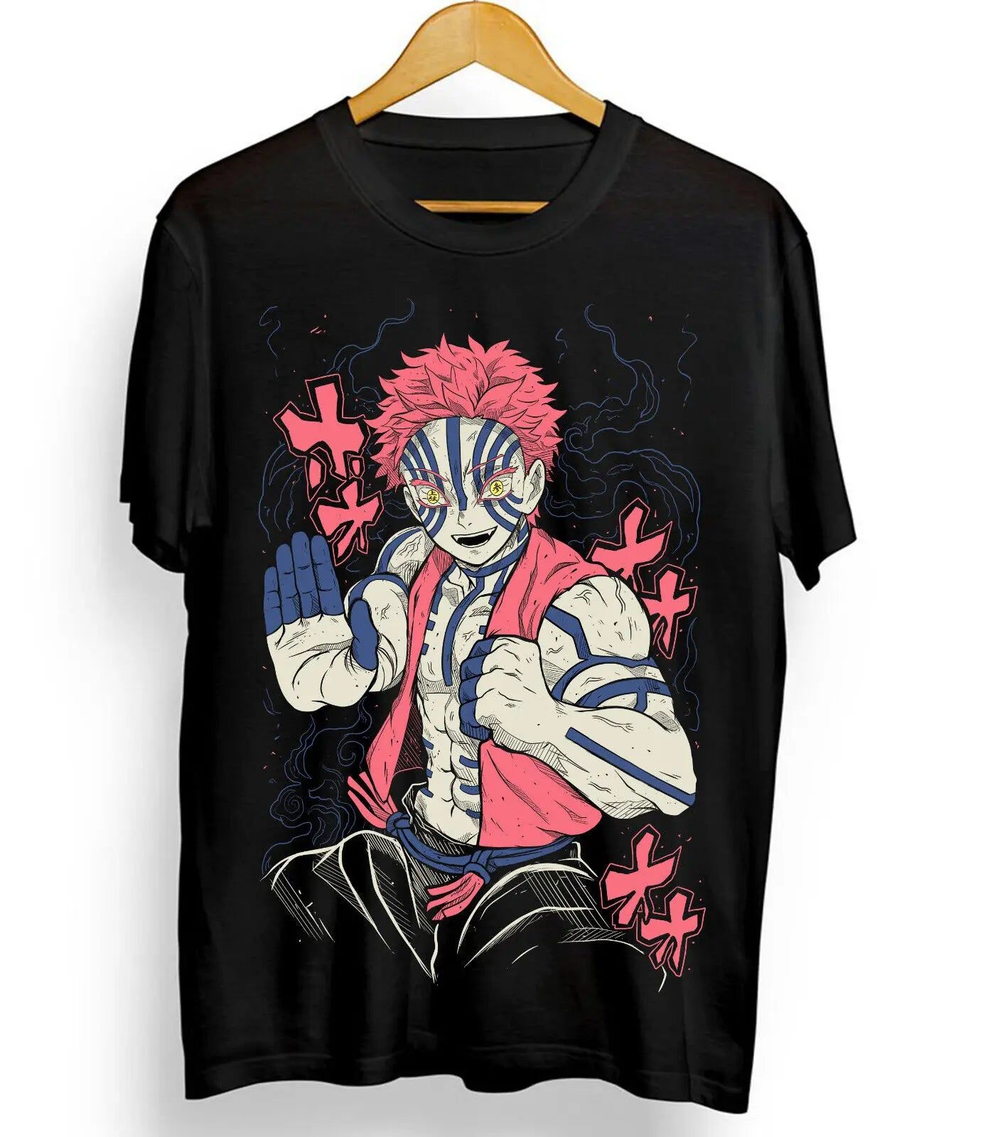 Demon Slayer Kimetsu No Yaiba Shirt Akaza Cotton Anime Shirt