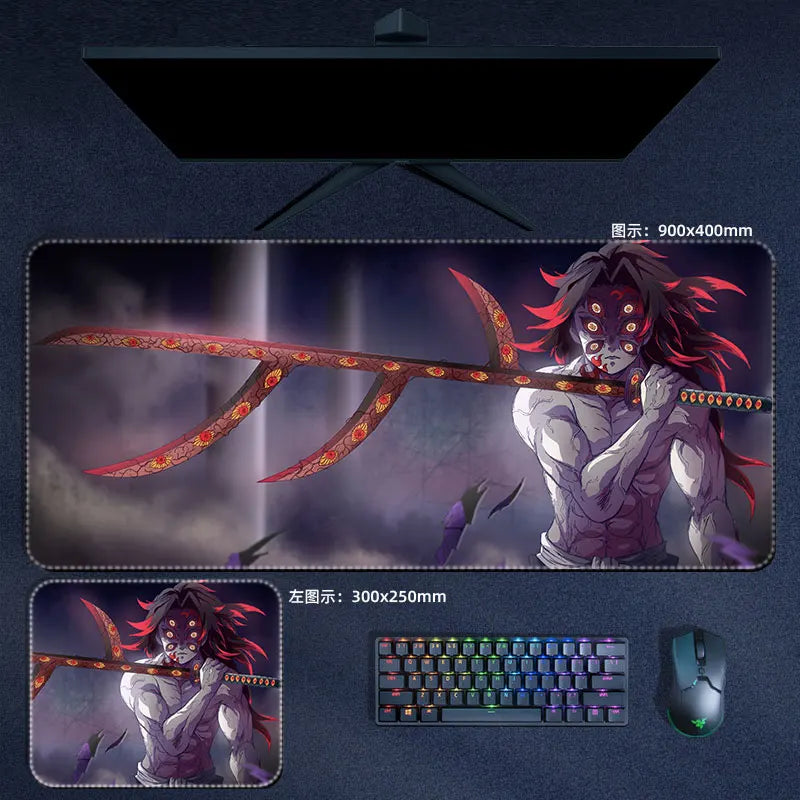 Demon Slayer Kokushibo Mouse Pad Anime Desk Mat