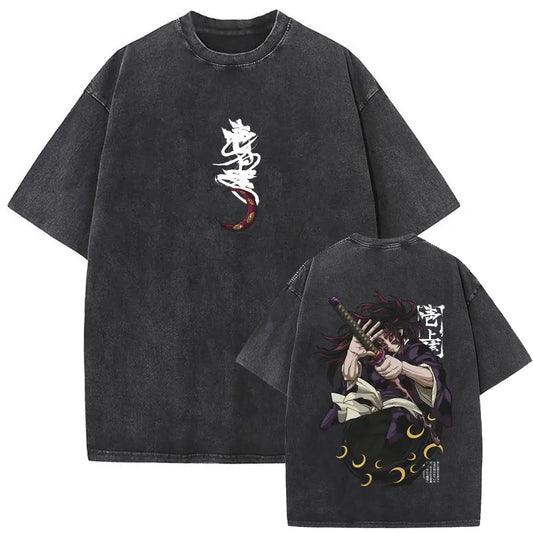 Demon Slayer Kokushibo Shirt Vintage Oversized Style Anime Shirt