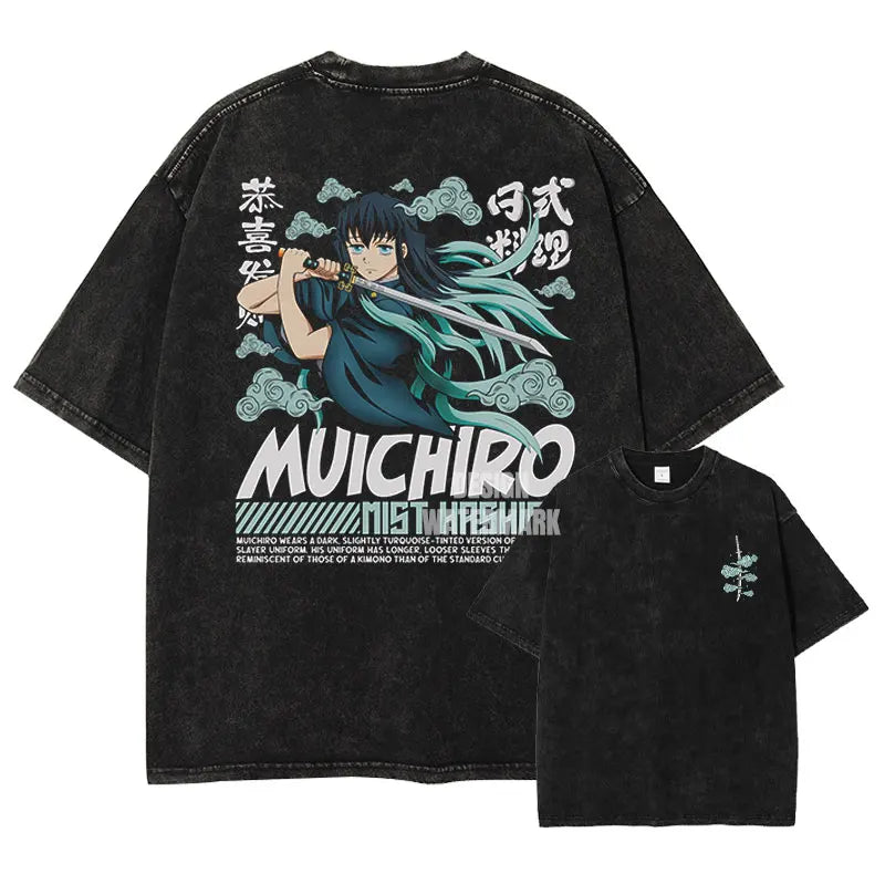 Demon Slayer Mist Hashira Muichiro Shirt Oversized Style Anime Shirt