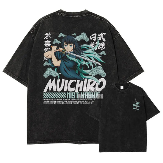 Demon Slayer Mist Hashira Muichiro Shirt Oversized Style Anime Shirt