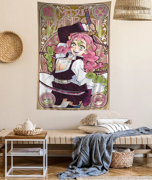 Demon Slayer Mitsuri Kanroji Tapestry Hanging - Anime Home Decor