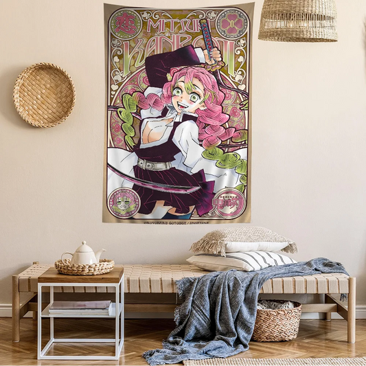 Demon Slayer Mitsuri Kanroji Tapestry Hanging - Anime Home Decor