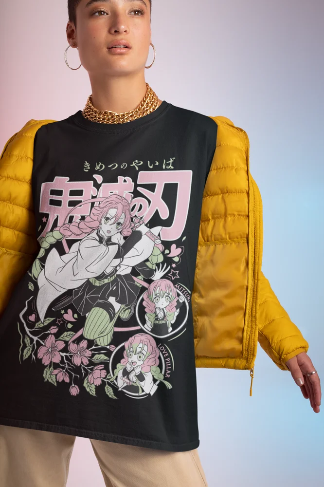 Demon Slayer Mitsuri Kanrojii T-Shirt Cotton Anime Shirt