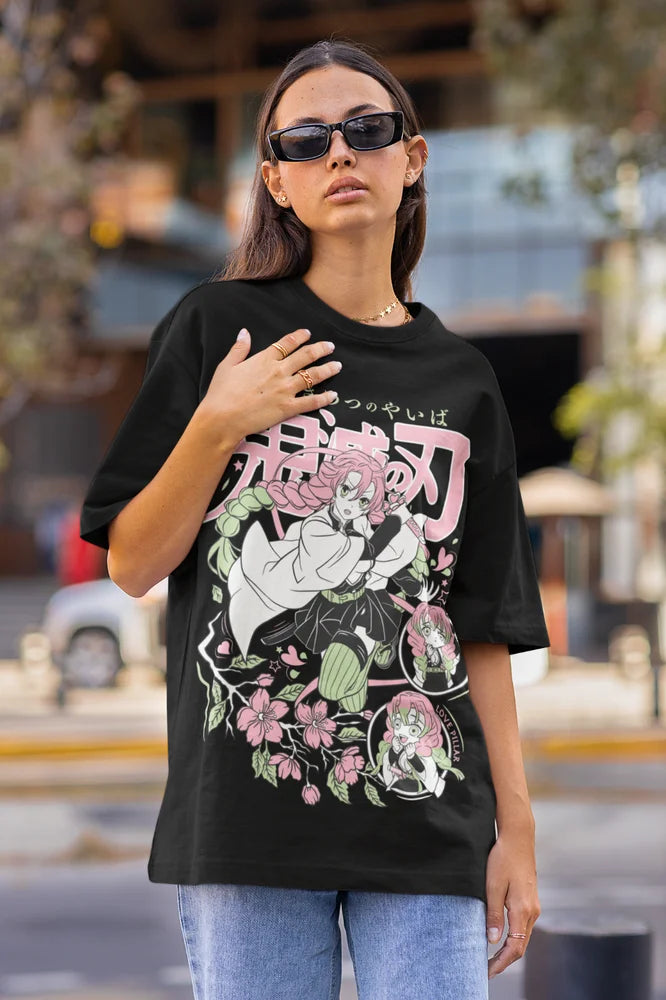 Demon Slayer Mitsuri Kanrojii T-Shirt Cotton Anime Shirt