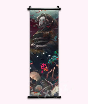 Demon Slayer Muzan Anime Poster Canvas Scroll Paint Style