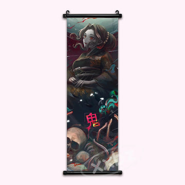 Demon Slayer Muzan Anime Poster Canvas Scroll Paint Style