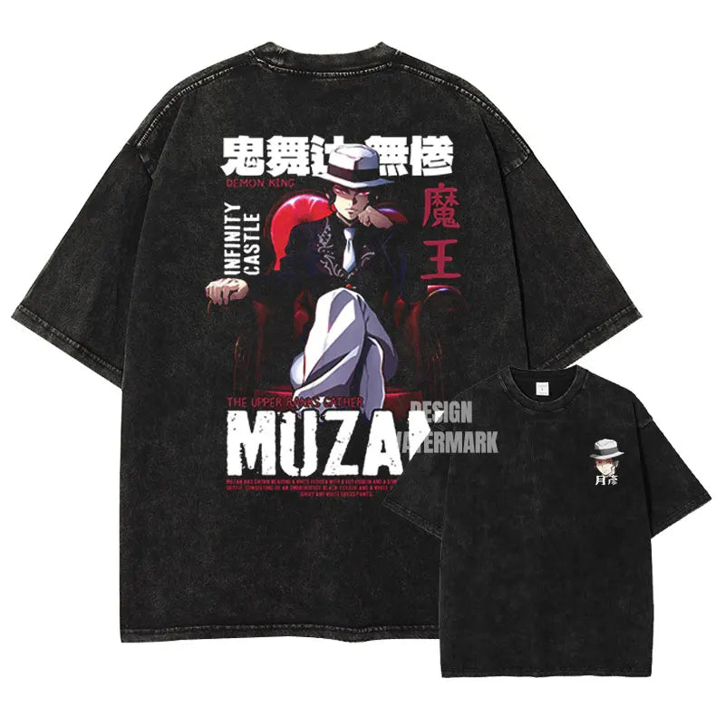 Demon Slayer Muzan Shirt Oversized Style Anime Shirt