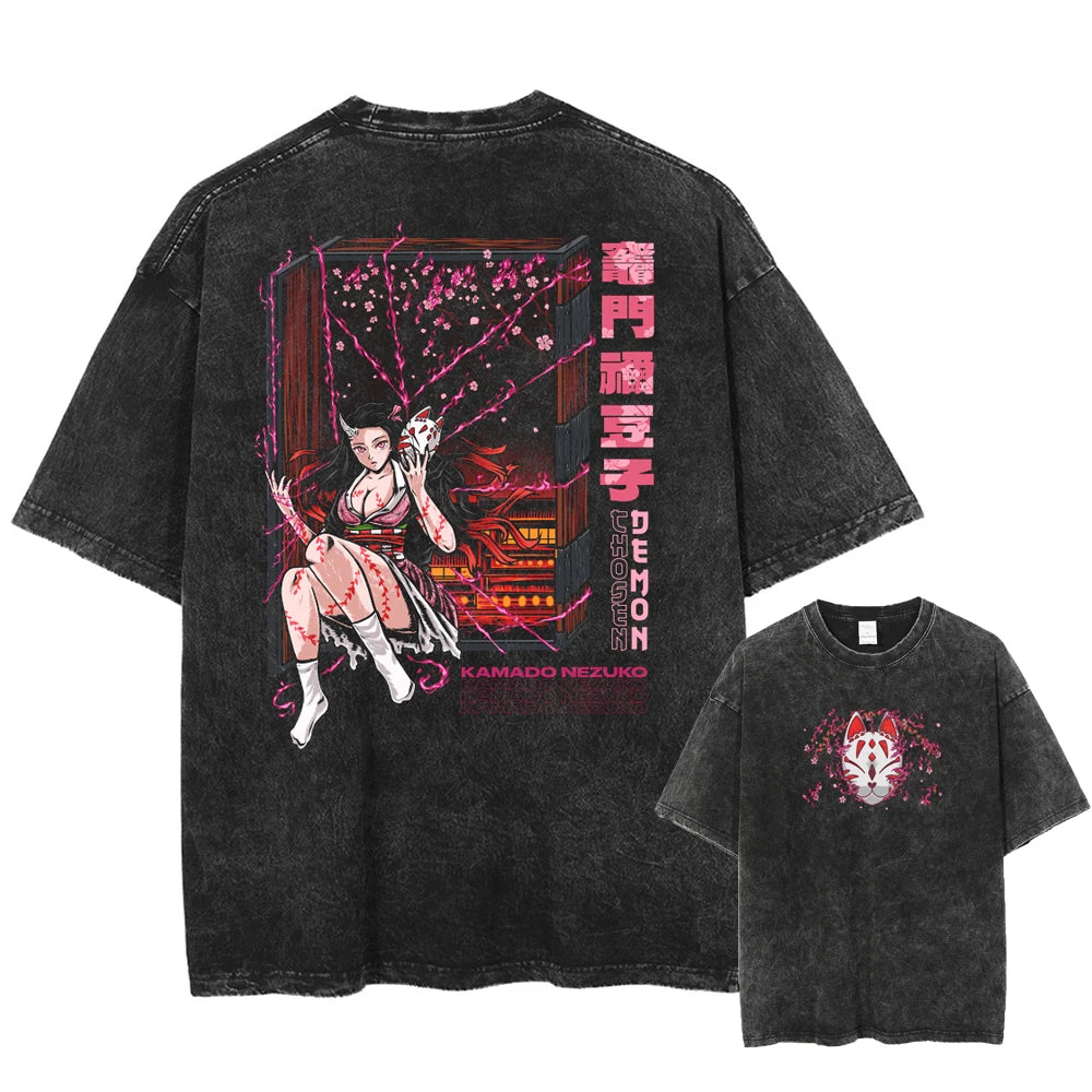 Demon Slayer Nezuko Shirt Oversized Style Anime Shirt