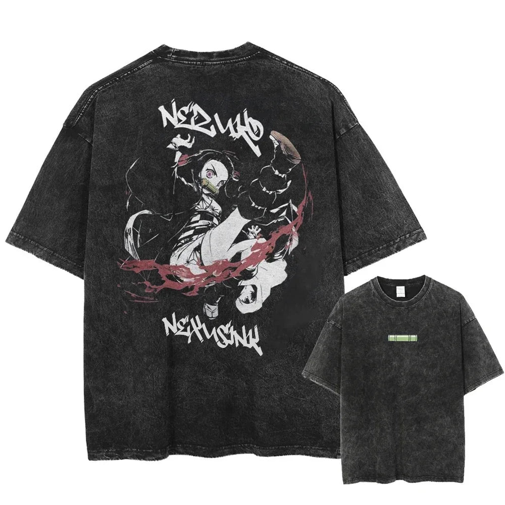 Demon Slayer Nezuko Shirt Oversized Style Anime Shirt