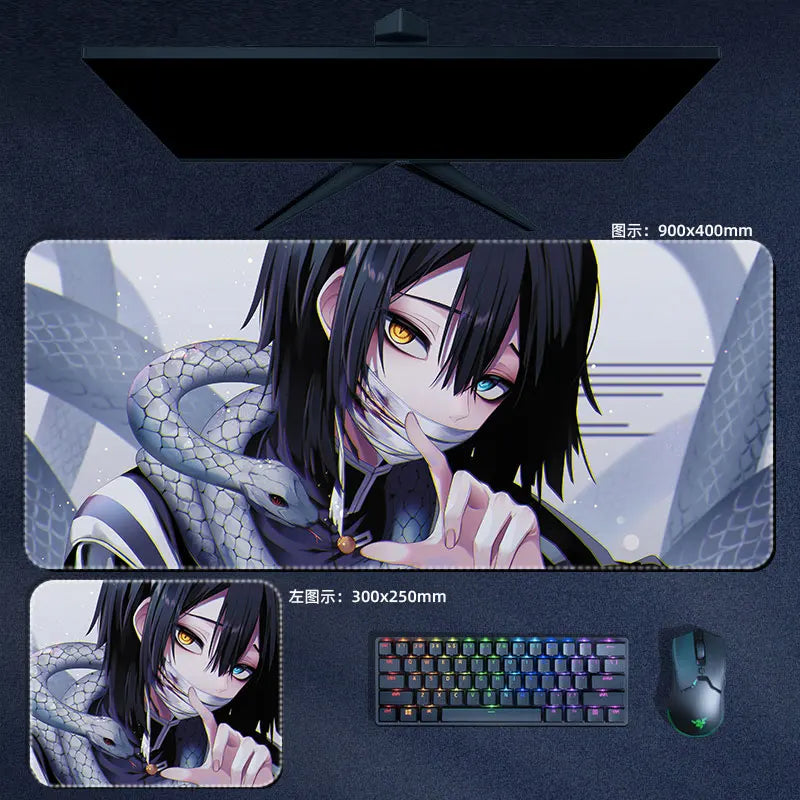 Demon Slayer Obanai Iguro Mouse Pad Anime Desk Mat