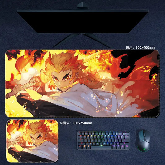 Demon Slayer Rengoku Mouse Pad Anime Desk Mat