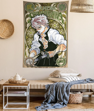Demon Slayer Sanemi Tapestry Hanging - Anime Home Decor