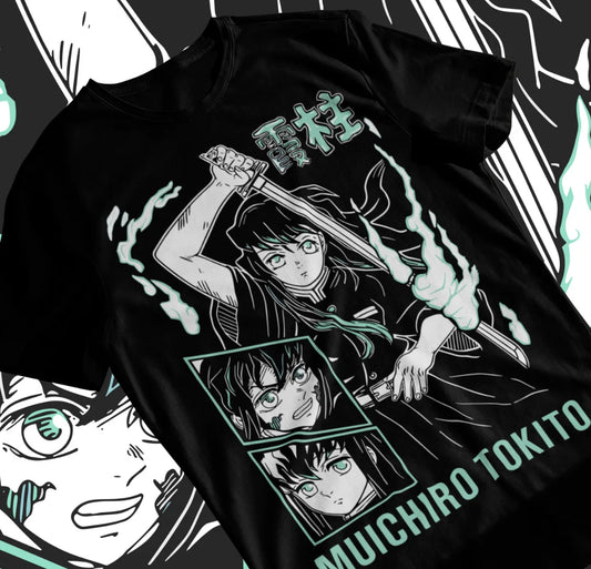 Demon Slayer Shirt Muichiro Tokito Cotton Anime Shirt