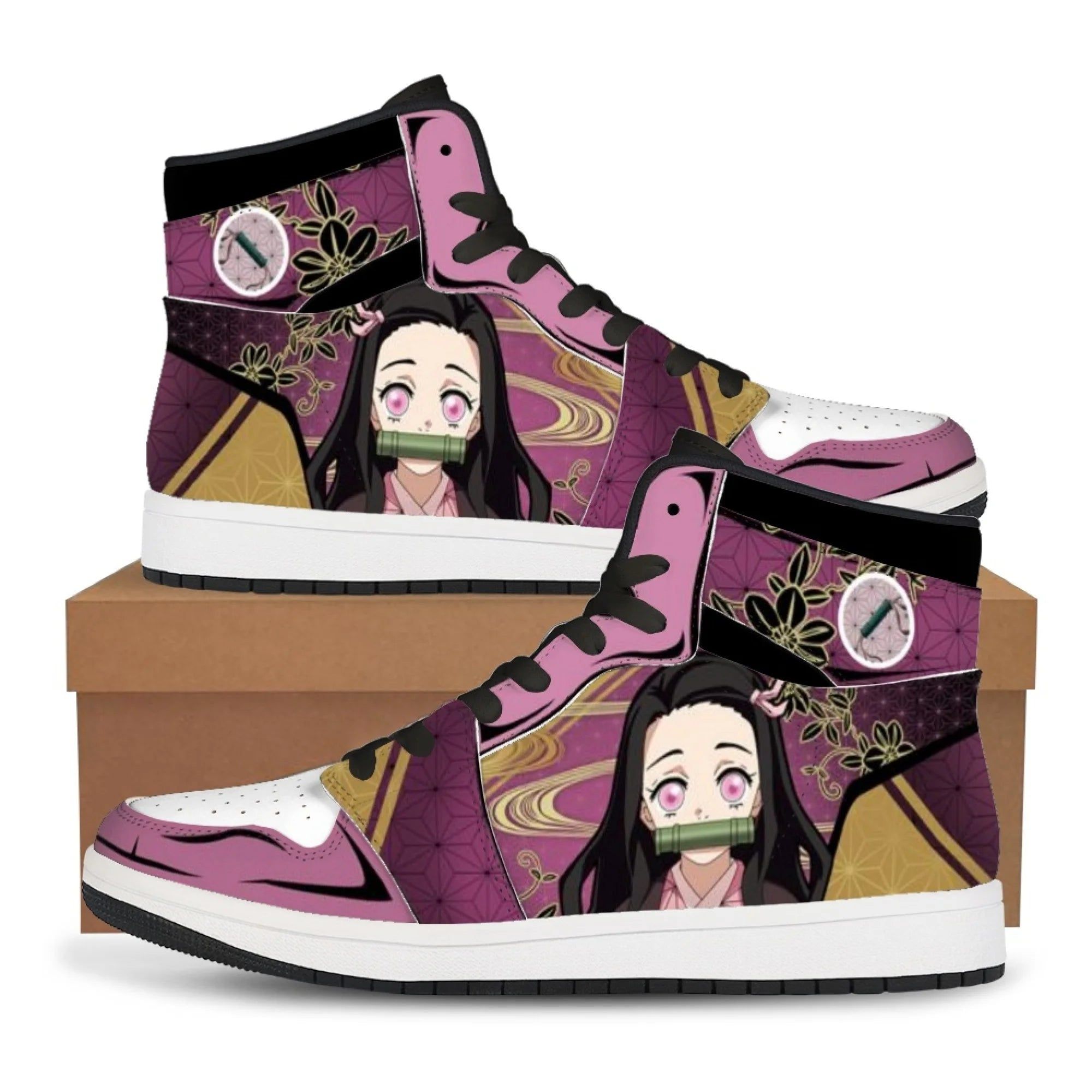 Demon Slayer Shoes Nezuko High Top Basketball Shoes Cosplay