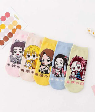 Demon Slayer Socks 5 Pairs Low Cut Anime Socks