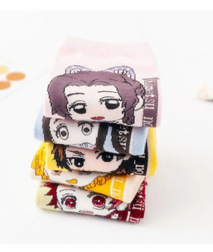 Demon Slayer Socks 5 Pairs Low Cut Anime Socks