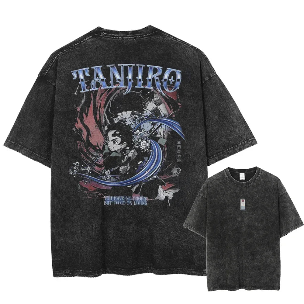 Demon Slayer Tanjiro Shirt Oversized Style Anime Shirt