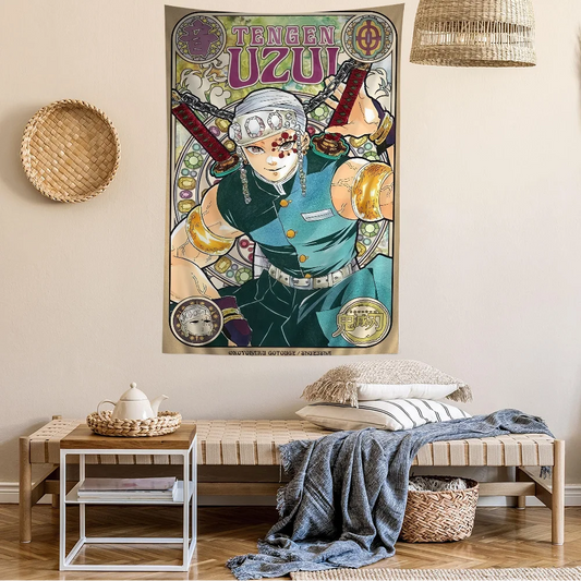 Demon Slayer Tengen Tapestry Hanging - Anime Home Decor