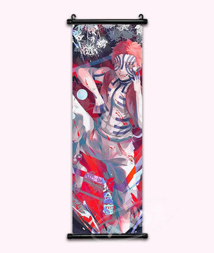 Demon Slayer Upper Rank 3 Akaza Anime Poster Paint Style