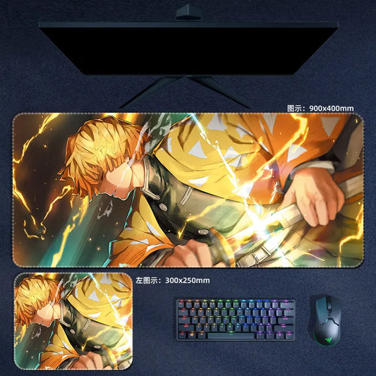 Demon Slayer Zenitsu Mouse Pad Anime Desk Mat
