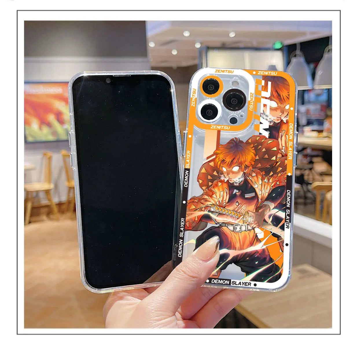 Demon Slayer Zenitsu Phone Case For Iphone 11-15 Pro Max