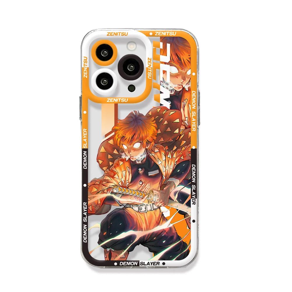 Demon Slayer Zenitsu Phone Case For Iphone 11-15 Pro Max