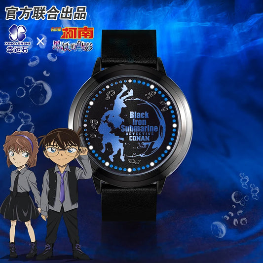 Detective Conan Black Iron Submarine LED Anime Watch