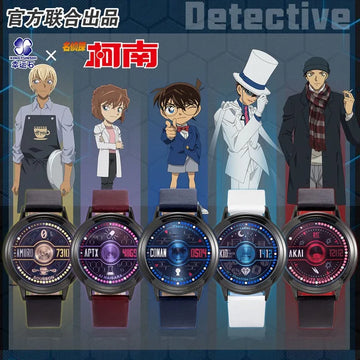 Detective Conan LED Anime Watches Rei Shinichi Ai Kid Conan