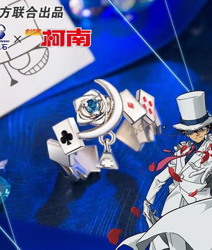Detective Conan Poker KID Ring 925 Sterling Silver Jewelry