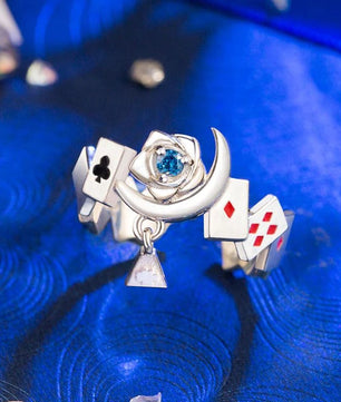 Detective Conan Poker KID Ring 925 Sterling Silver Jewelry