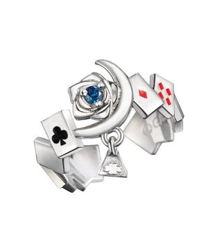 Detective Conan Poker KID Ring 925 Sterling Silver Jewelry